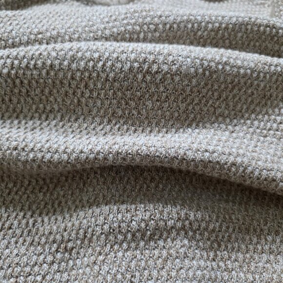 Zara Cardigan Men L Beige Marled Textured LS Shawl Collar Button Preppy Academia - Picture 11 of 14